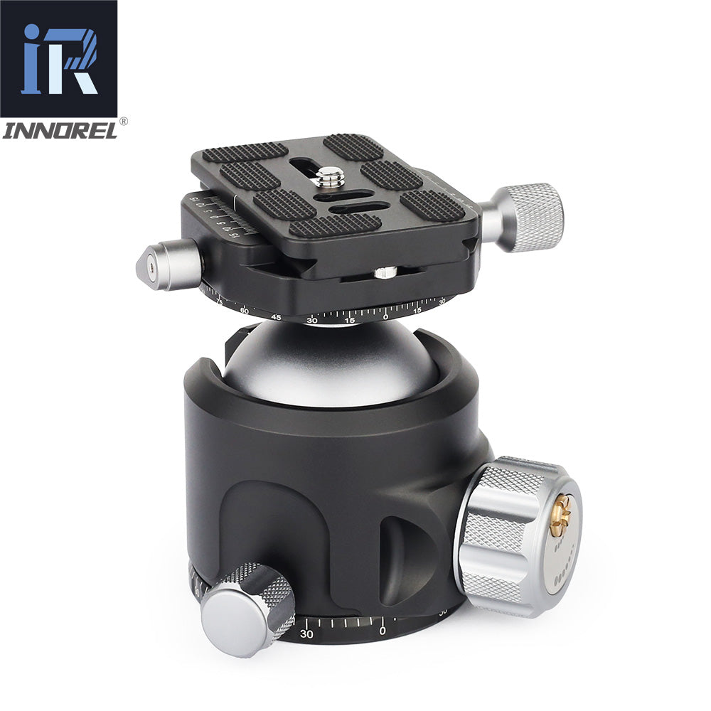  two rotation structures on this ball head can help you to take panoramic photos more easily