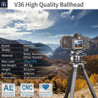 20kg V36 dual panoramic tripod ballhead aluminum alloy