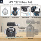 INNOREL N36 ballhead features double U notch allows vertical shooting anti-lost knobs prevent losing parts