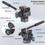 INNOREL F10 Mini Pan Metal Camera Tripod Fluid Head