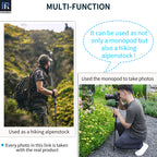RM325C can be used as not only a monopod but also a hiking alpenstock