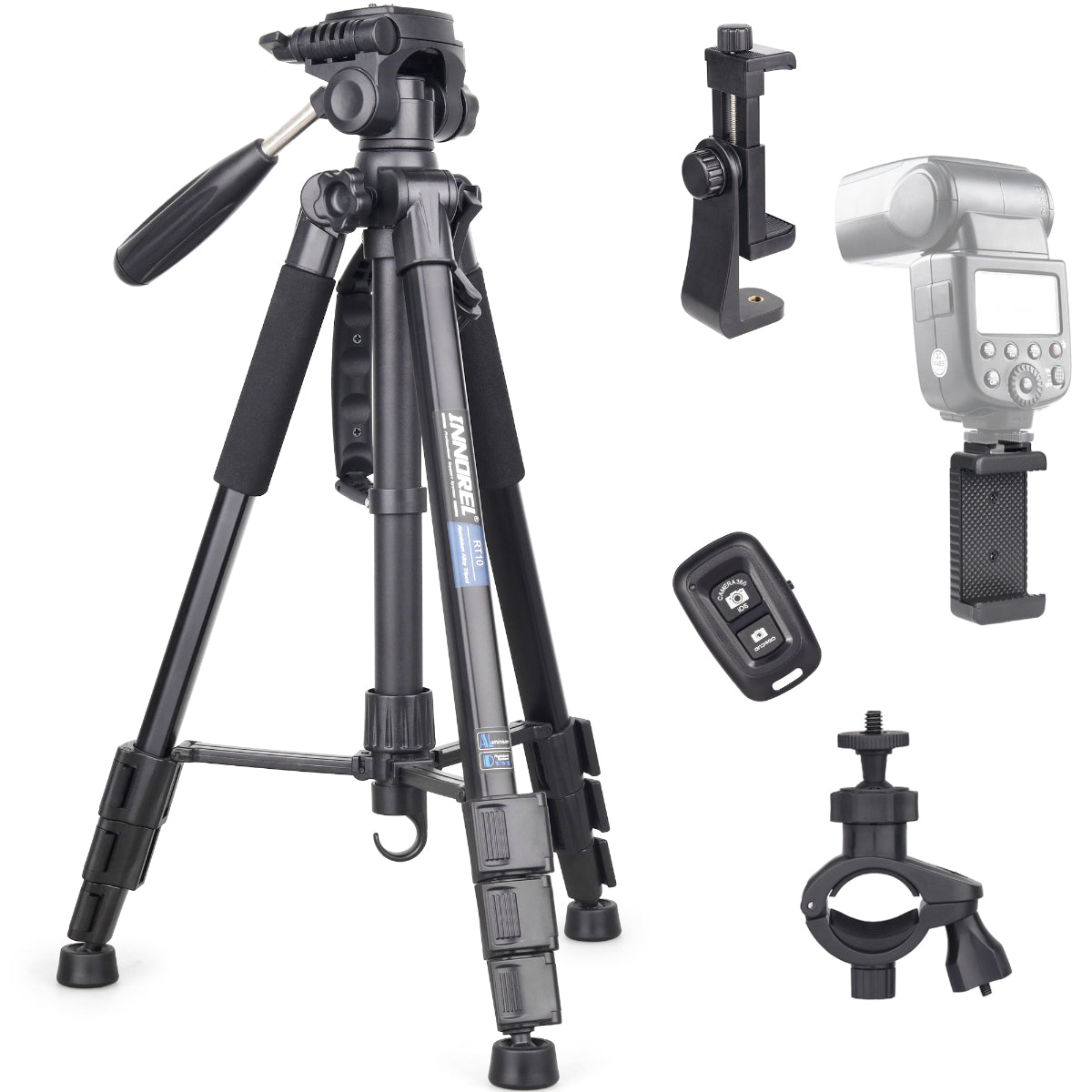 Travel Aluminum Camera Tripod INNOREL RT10 for DSLR and video cameras