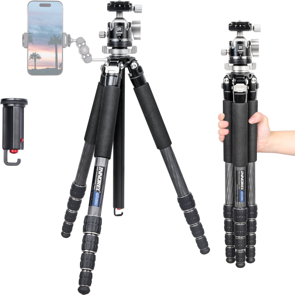 Professional Compact Carbon Fiber Camera Tripod INNOREL GT255C