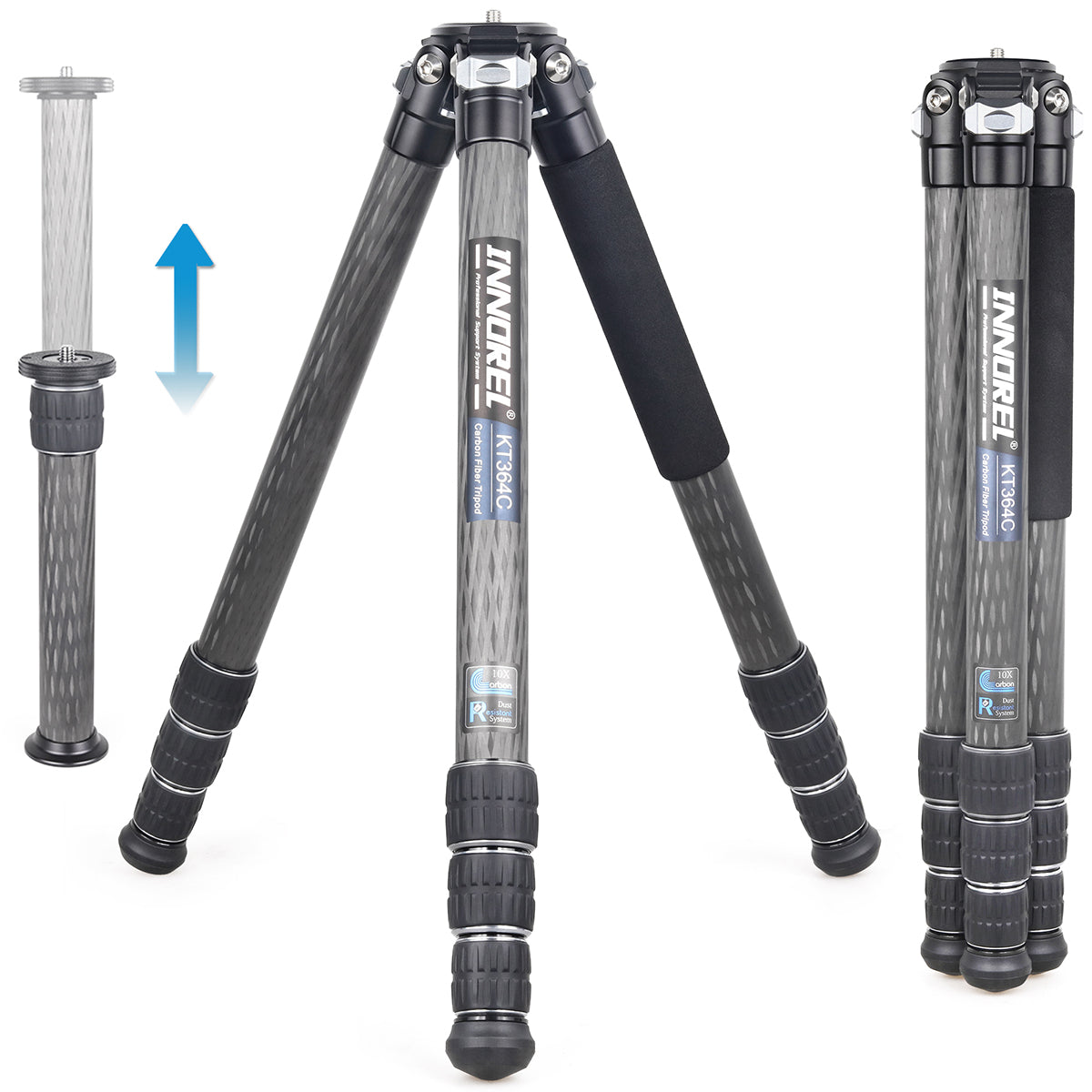 INNOREL carbon fiber KT364C compact travel tripod