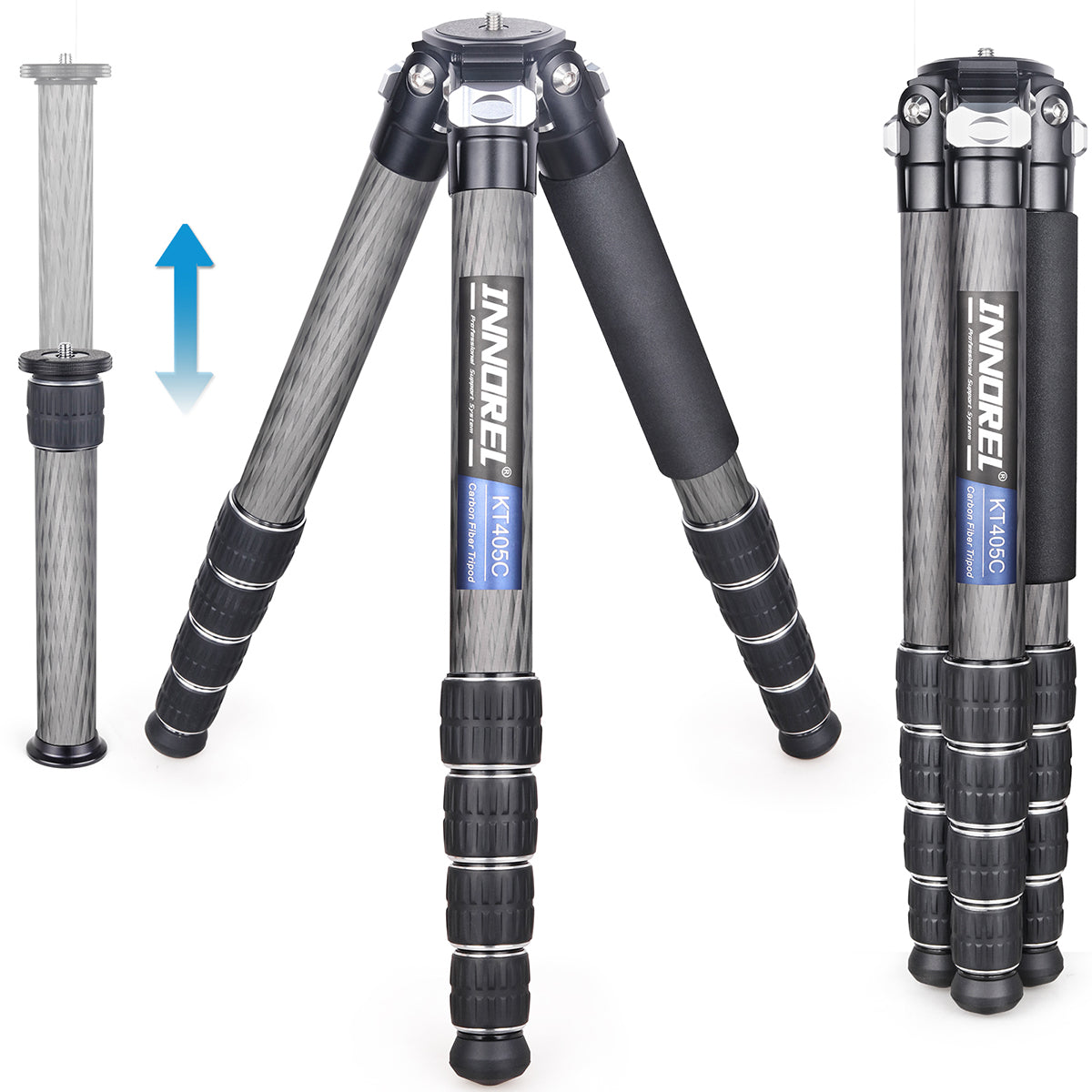 INNOREL carbon fiber KT405C compact travel tripod