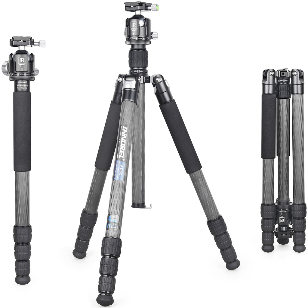 INNOREL RT85C carbon fiber lightweight travel tripod with N44 ball head for digital DSLR camera