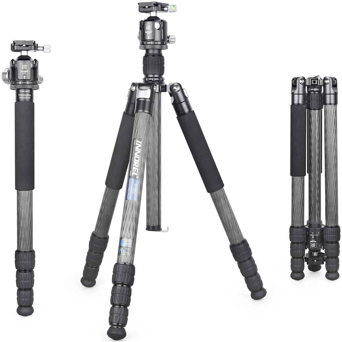 INNOREL RT85C carbon fiber lightweight travel tripod with N44 ball head for digital DSLR camera