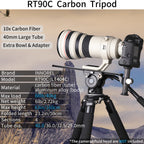 Carbon Fiber Heavy Duty Tripod INNOREL RT90C photography video
