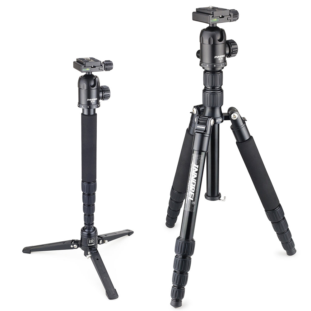 Professional Photographic Travel Compact Aluminum Tripod Monopod INNOREL RT50
