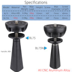 INNOREL BL75 tripod bowl adapter specifications including 20kg max load 0.29kg net weight 75mm max diameter