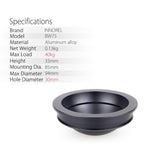 BW75 tripod half bowl adapter specifications including 85mm mounting diameter  33mm height 40kg load