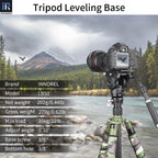 INNOREL LB50 tripod leveling base with 10kg load capacity supports professional DSLR and telephoto lens