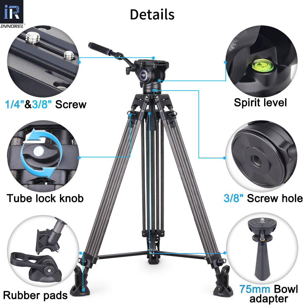 1/4"&3/8" Screw Spirit level Tube lock knob 3/8" Screw hole Rubber pads 75mm Bowl adapter