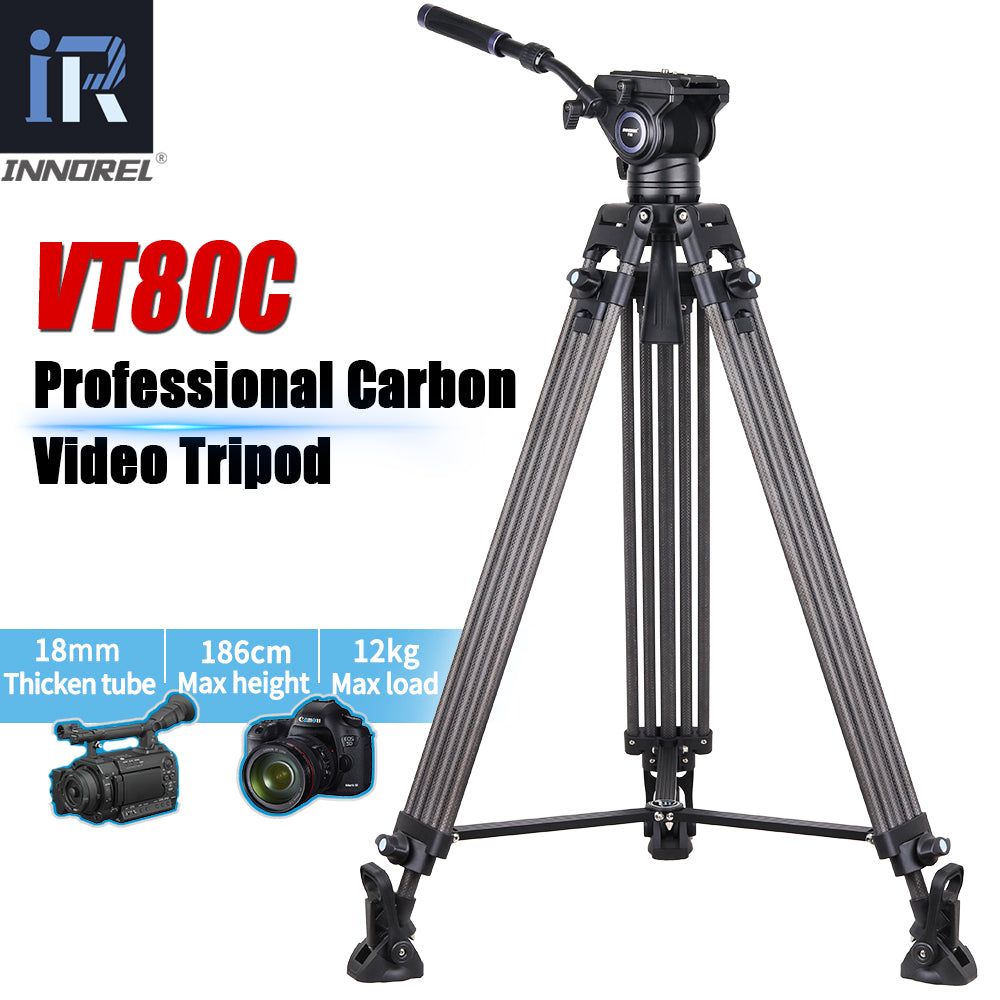 VT80C Professional Carbon Fiber Video Tripod