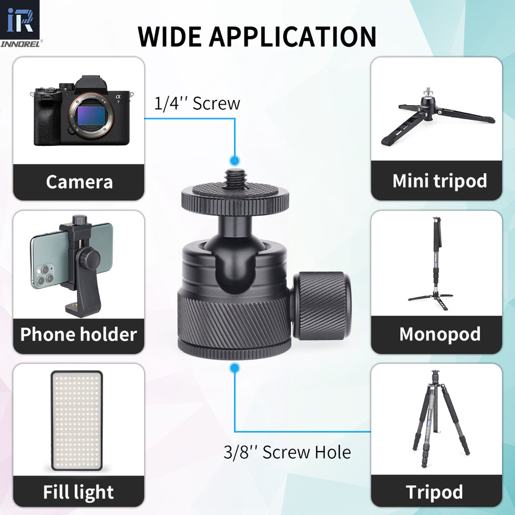 C19 is suitable for cameras, phone holder, fill light, mini tripod, monopod, tripod