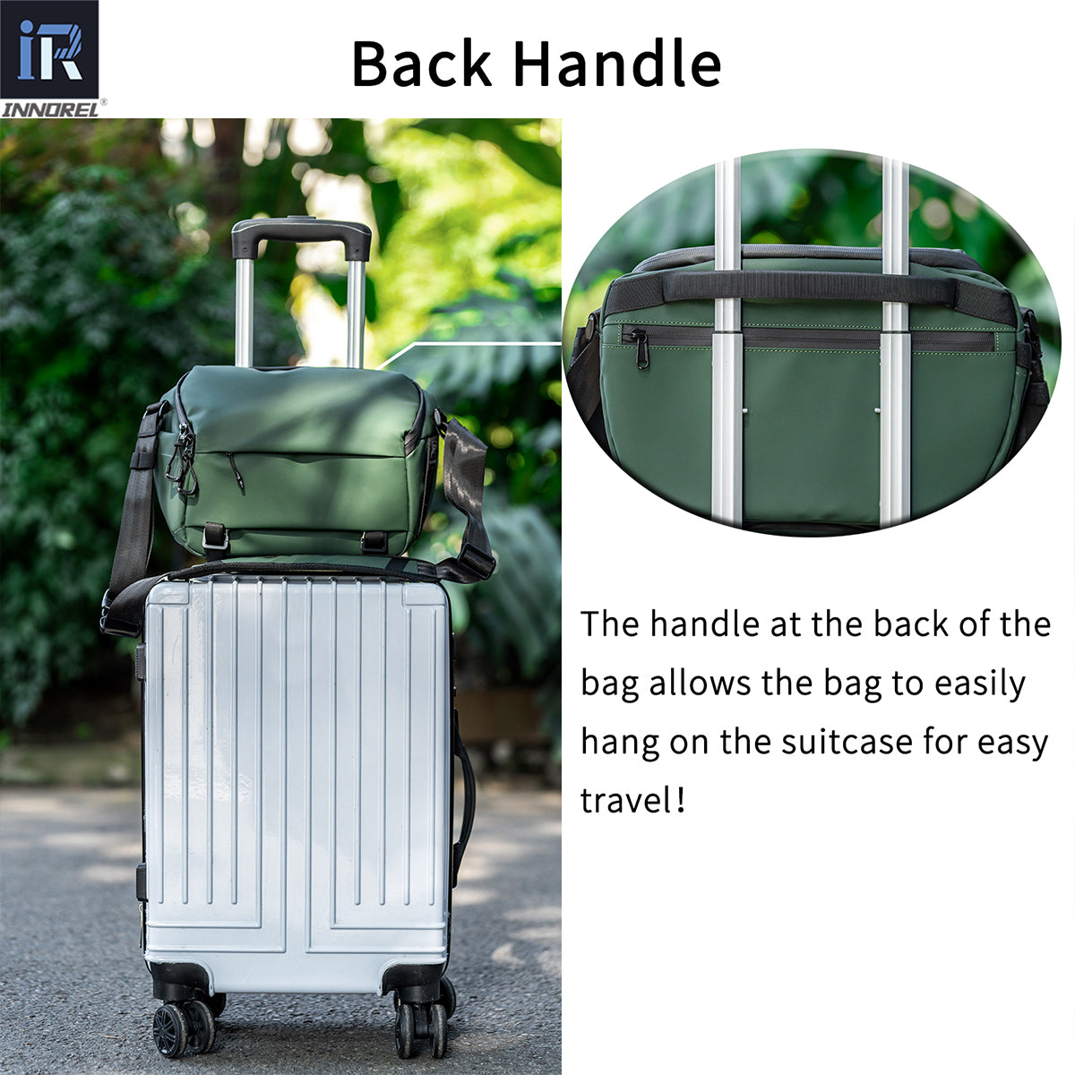 INNOREL CB0611 allows the bag to hang on the suitcase