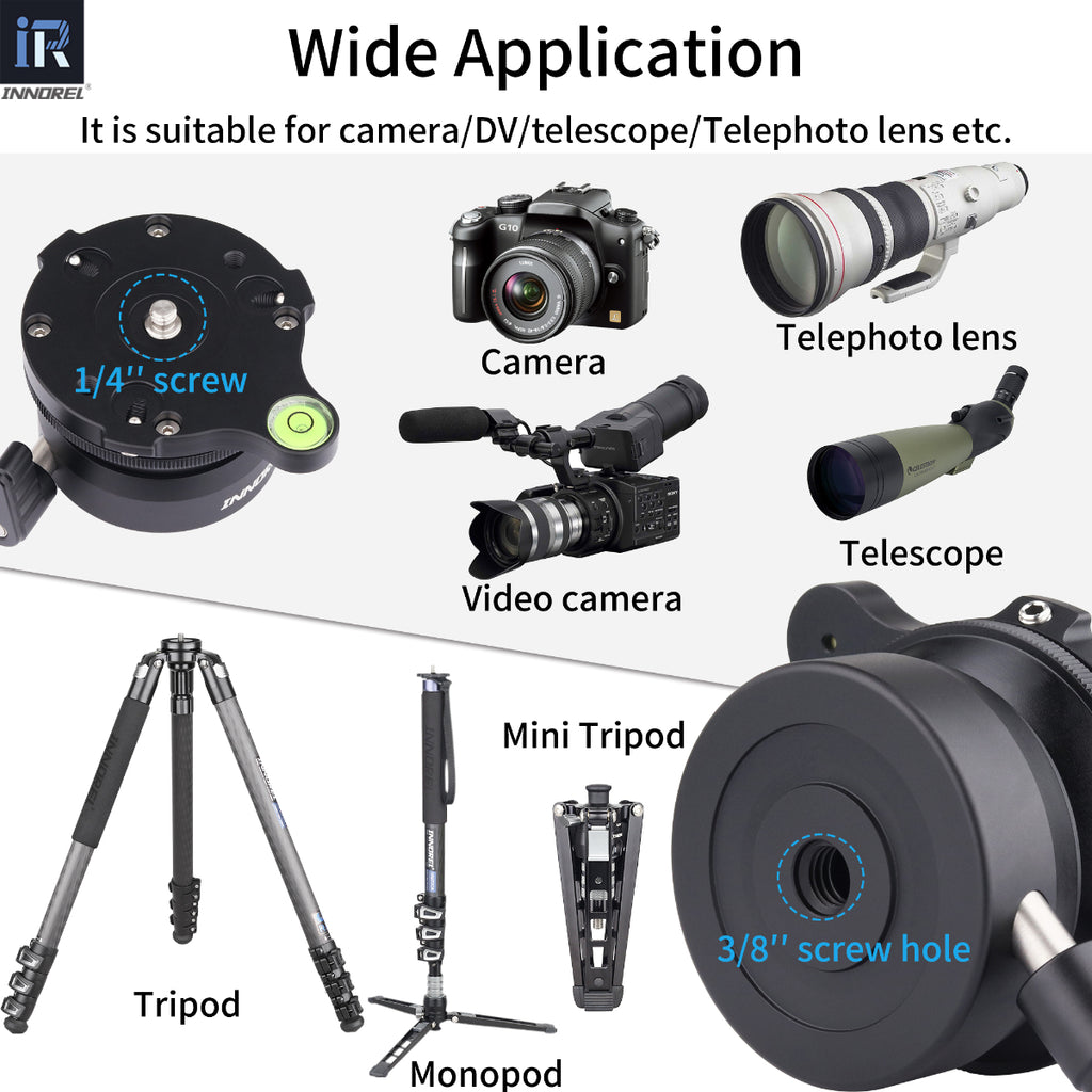 INNOREL LB60 is suitable for camera/Dv/telescope/Telephoto lens etc.