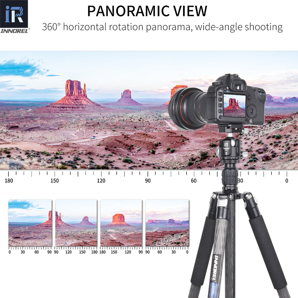 RT45C tripod N36 ball head 360° horizontal rotation panorama, wide-angle shooting 