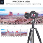 RT45C tripod N36 ball head 360° horizontal rotation panorama, wide-angle shooting 
