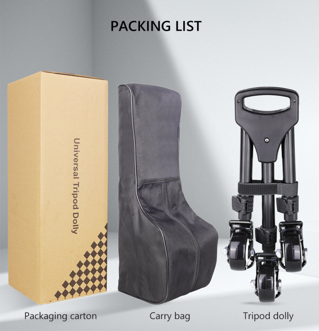TD1L package including packaging carton, carry bag, tripod dolly