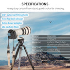 camera tripod carbon fiber tripod bowl tripod heavy duty tripod stand professional carbon fiber tripod