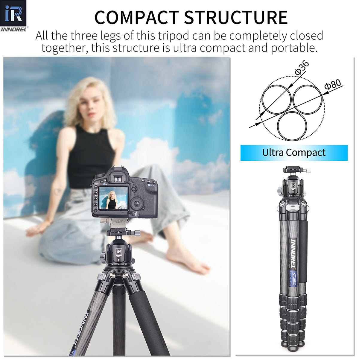 INNOREL KT365C ultra compact tripod perfect for travel photography