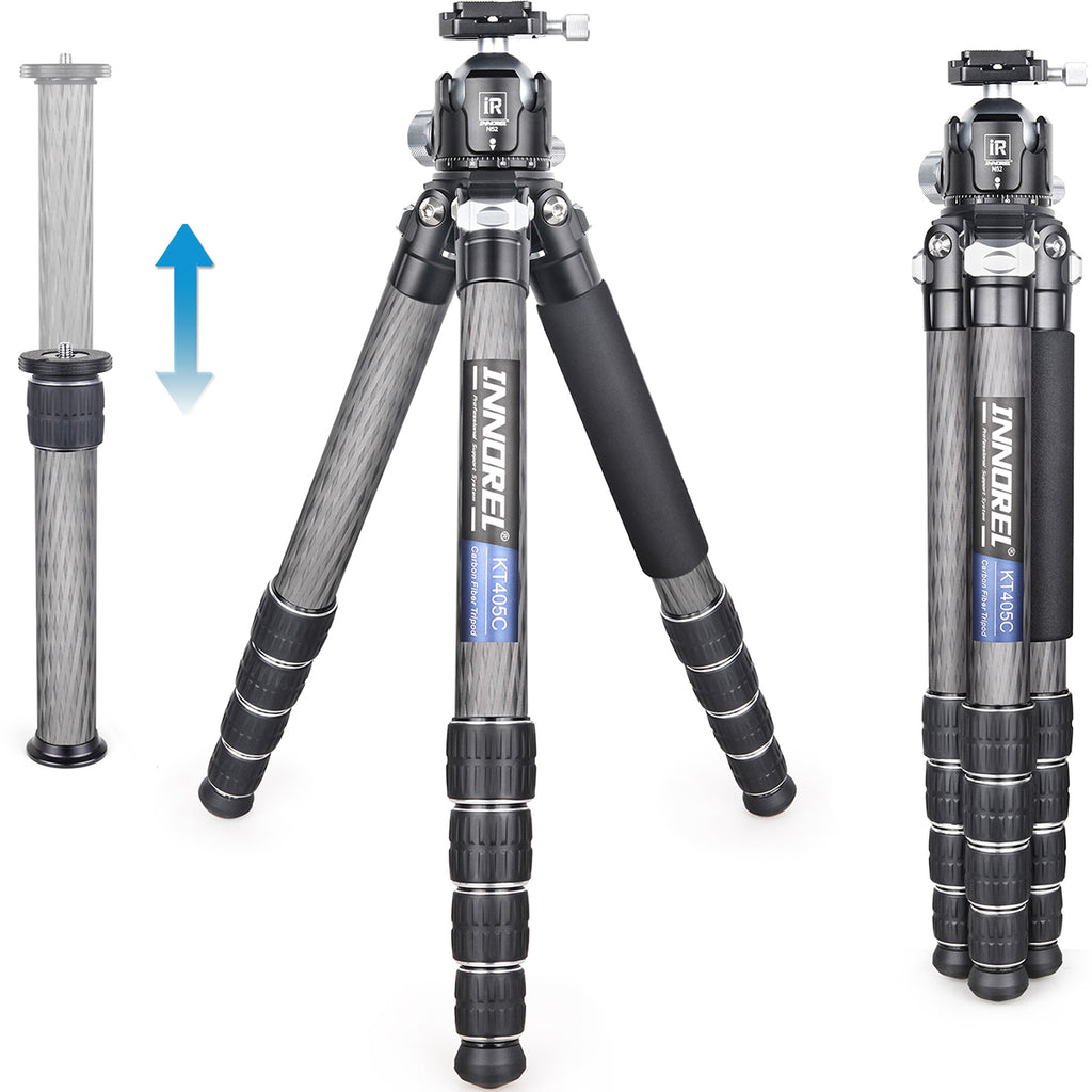 INNOREL KT405C 5-section carbon fiber compact tripod 40mm Tube