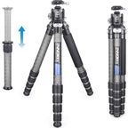 INNOREL KT405C 5-section carbon fiber compact tripod 40mm Tube