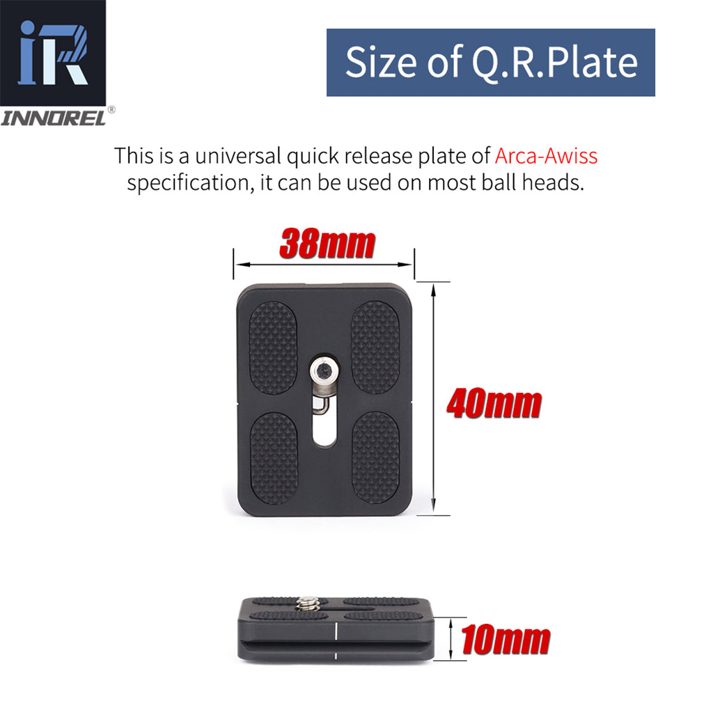 The Arca-Swiss quick release plate of L36 is universal and suitable for most ball heads