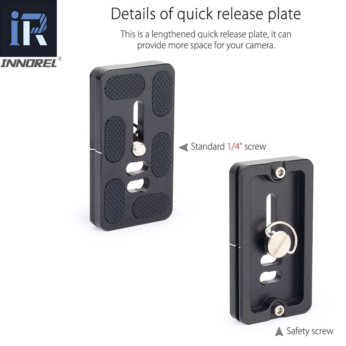 L54"s quick release plate with standard 1/4" screw