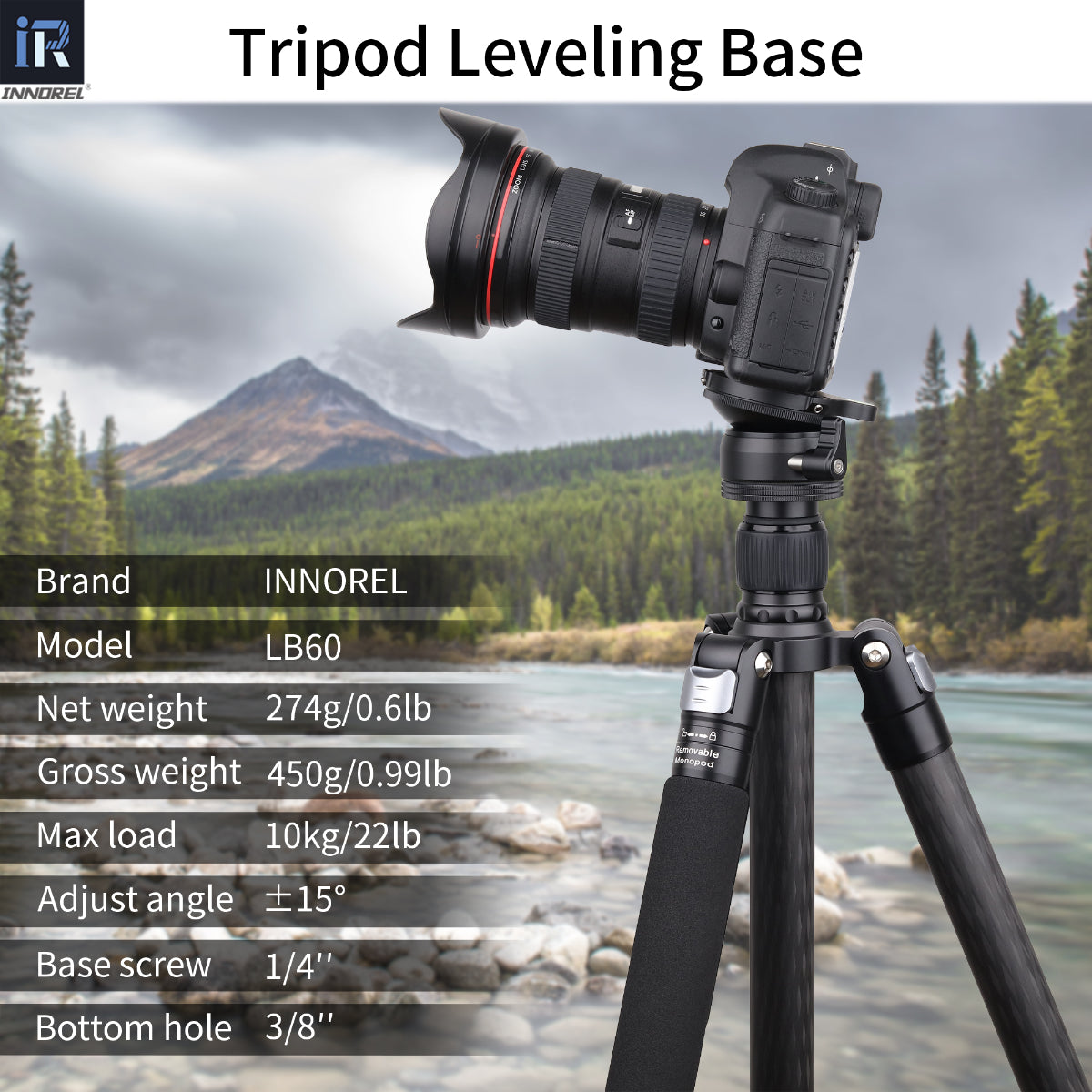INNOREL Univeral Tripod Leveling Base LB60