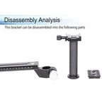 LBK250A/LBK400A Long Focus Telephoto Lens Bracket Lengthened Quick Release Plate Camera Clamping Pillar For Arca Swiss Tripod Head Bird Watching