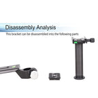 Long-Focus Lens Bracket Clamping Pillar Camera Support Holder Nodal Slide Plate For Hydraulic Manfrotto Tripod Head