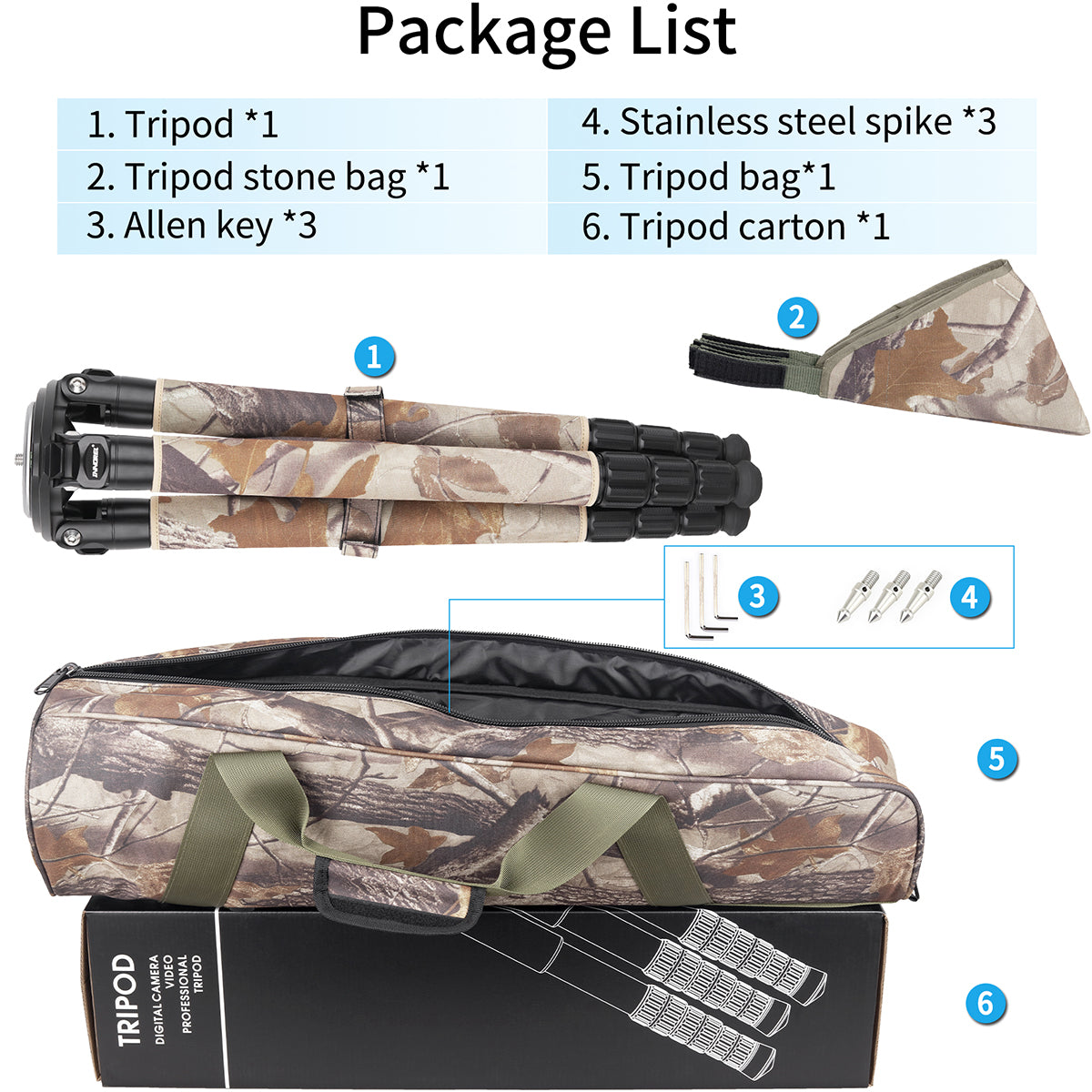 Carbon Fiber Camouflage Tripod INNOREL LT324CM