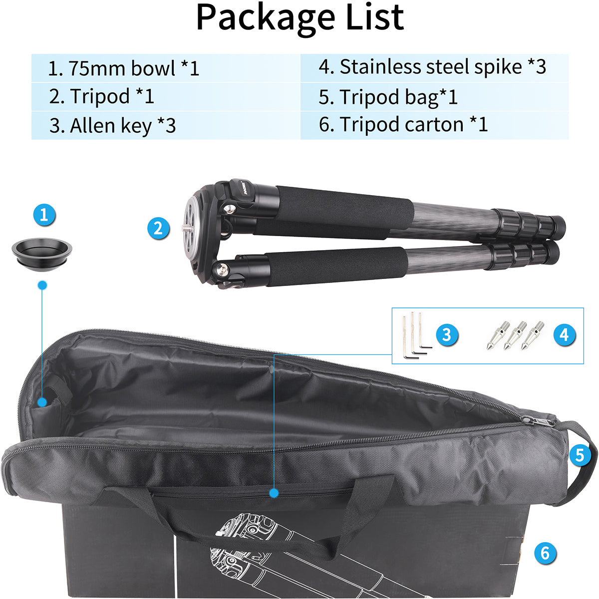 Carbon Fiber Heavy Duty Tripod INNOREL LT364C