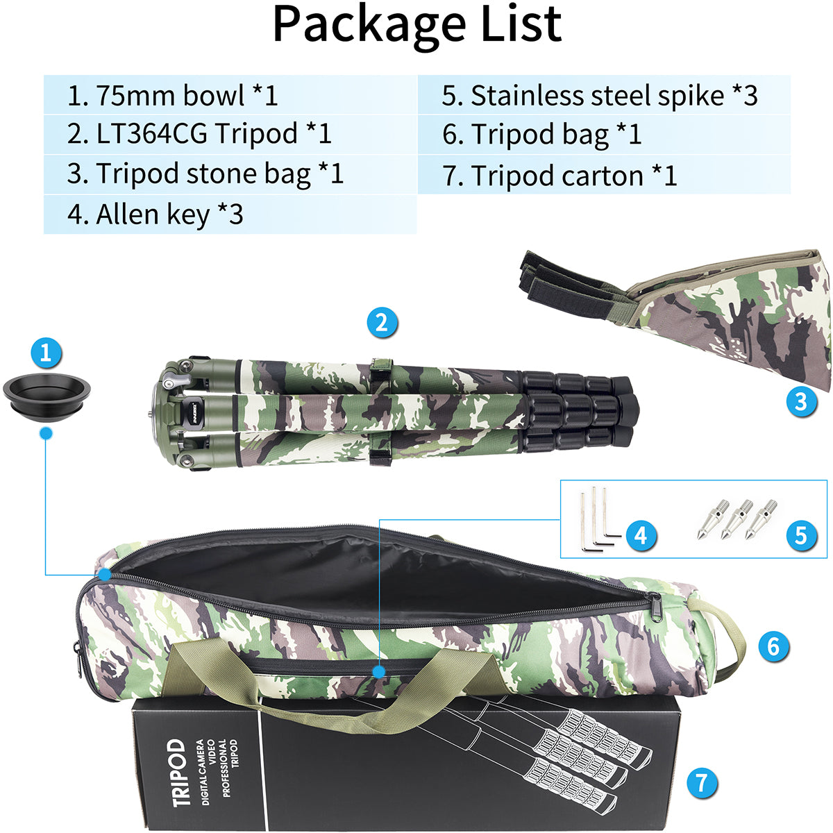 Carbon Fiber Heavy Duty Tripod INNOREL LT364CG