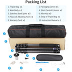 MT70C packing list include tripod, carry bag, stainless steel spike