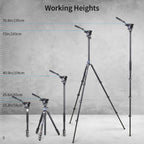 MT70 tripod&monopod and F60 fluid head working height up to 183cm 195cm