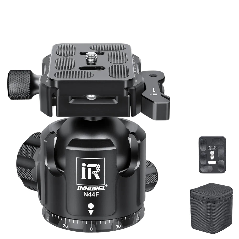 INNOREL N36F/N44F/N52F Black Low Profile Panoramic CNC Metal Ballhead