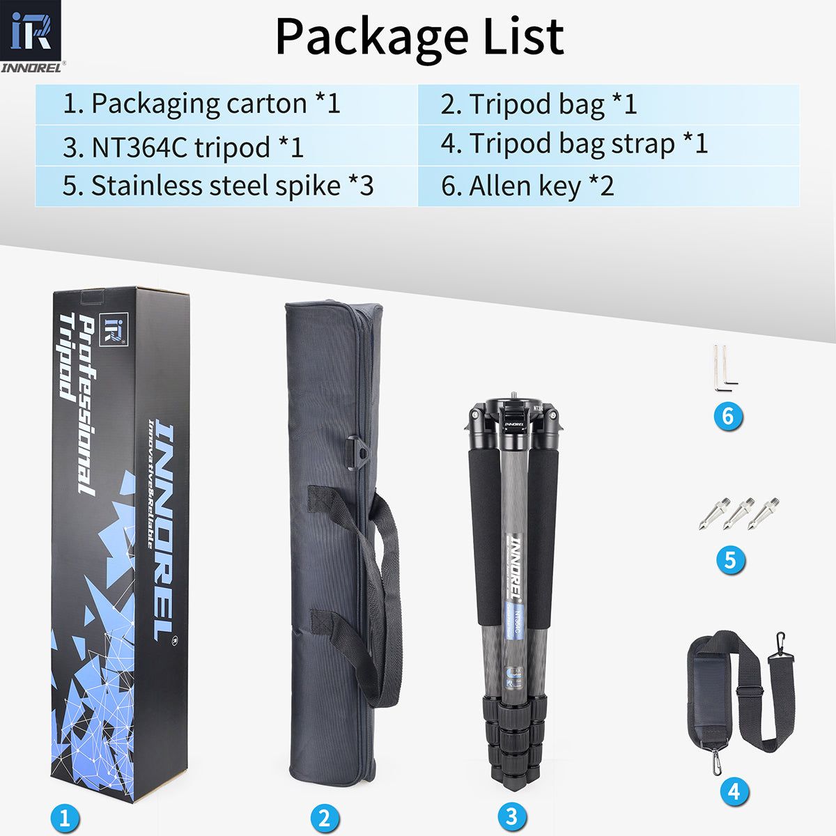 Carbon Fiber Camera Tripod INNOREL NT364C