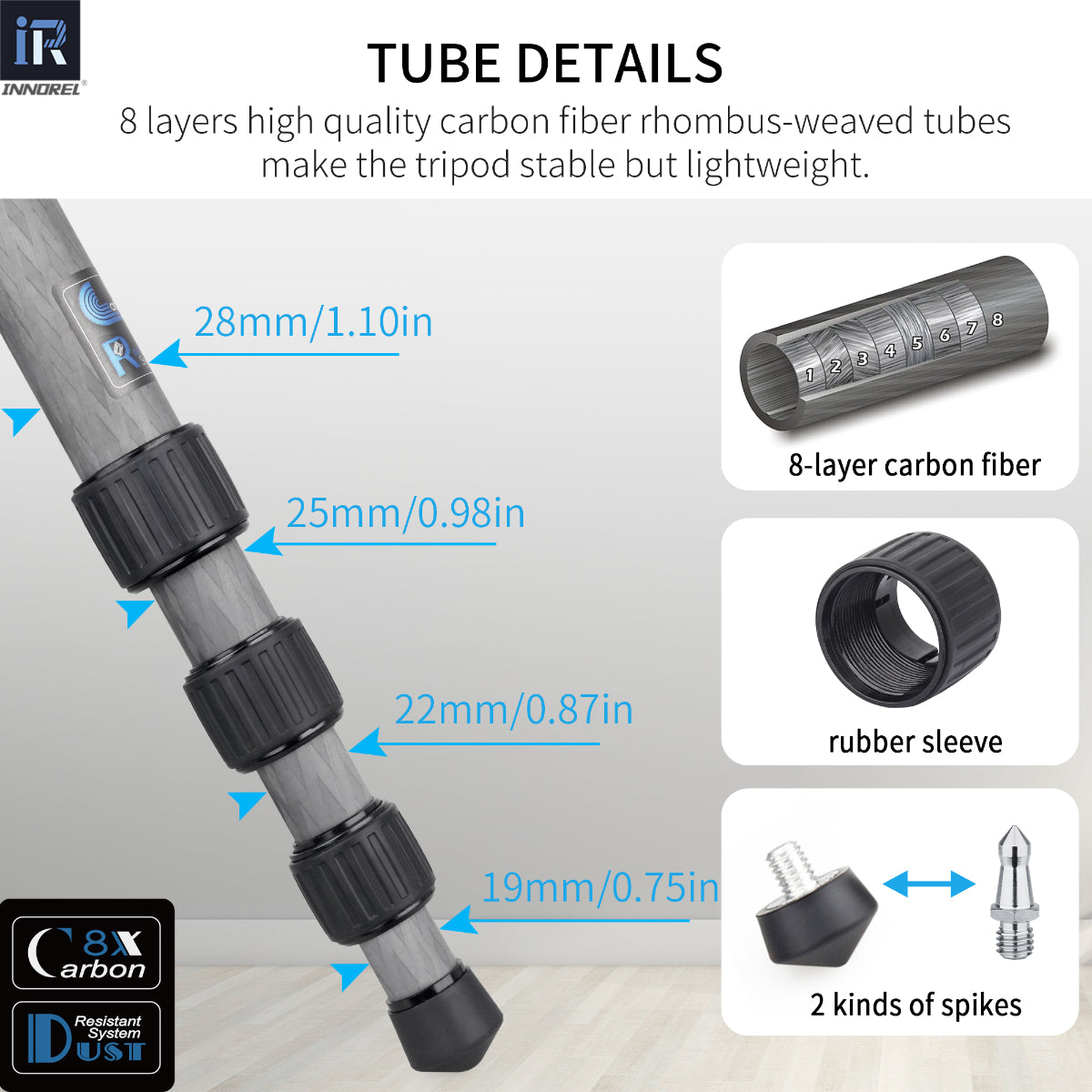Carbon Fiber Tripod INNOREL NT75C