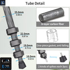 INNOREL P254CF is equipped with interchangeable screw-in rubber spikes and stainless steel spikes