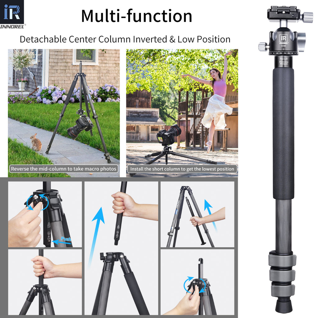 P254CF Detachable Center Column Inverted & Low Position
