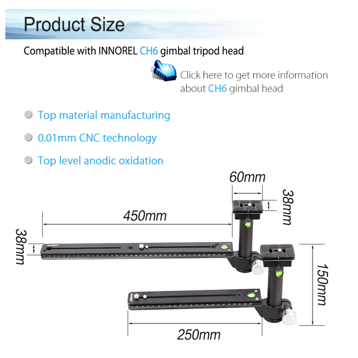 INNOREL LBK250A/LBK400A Long Focus Telephoto Lens Bracket