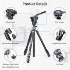 Professional Multifunctional Video Tripod monopod detail