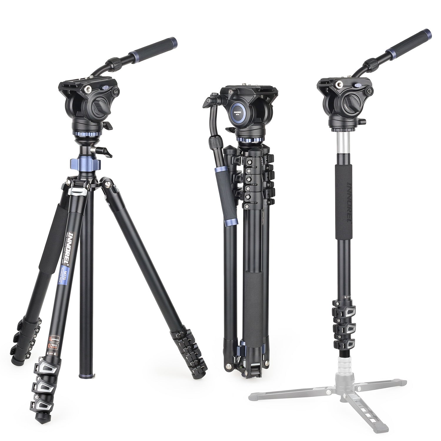 MT70 aluminum tripod compact with Fast Flip Buckle