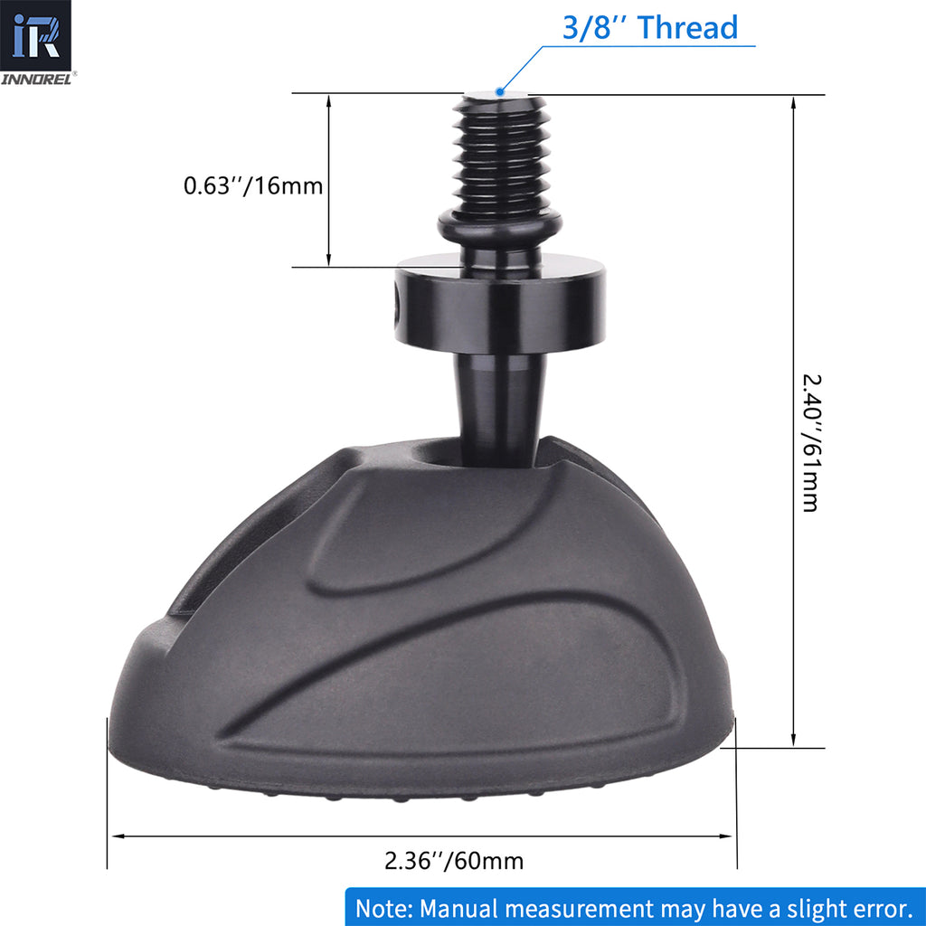 RP60 adopts 3/8" thread, suitable for most camera tripods