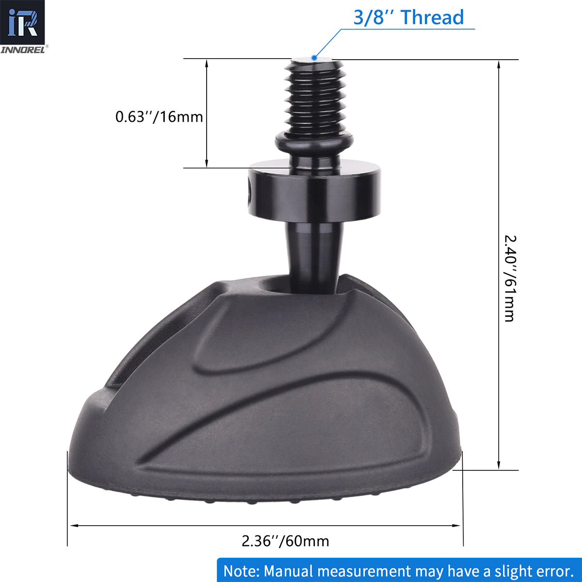 RP60 adopts 3/8" thread, suitable for most camera tripods