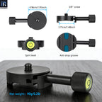 INNOREL RS50 500mm Multi-Purpose Dual Dovetail Long Quick Release Extender Rail Sliding Plate with 2 Clamp Holders for Camera Tripod Ballhead