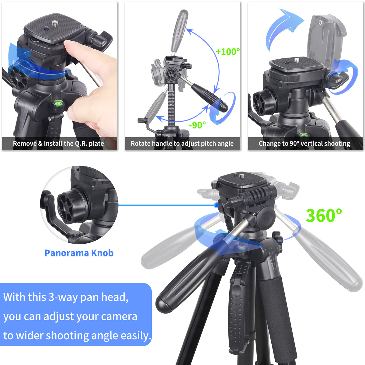 Travel Aluminum Camera Tripod INNOREL RT10